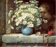 Jean-Franc Millet Bouquet of Daisies oil painting artist